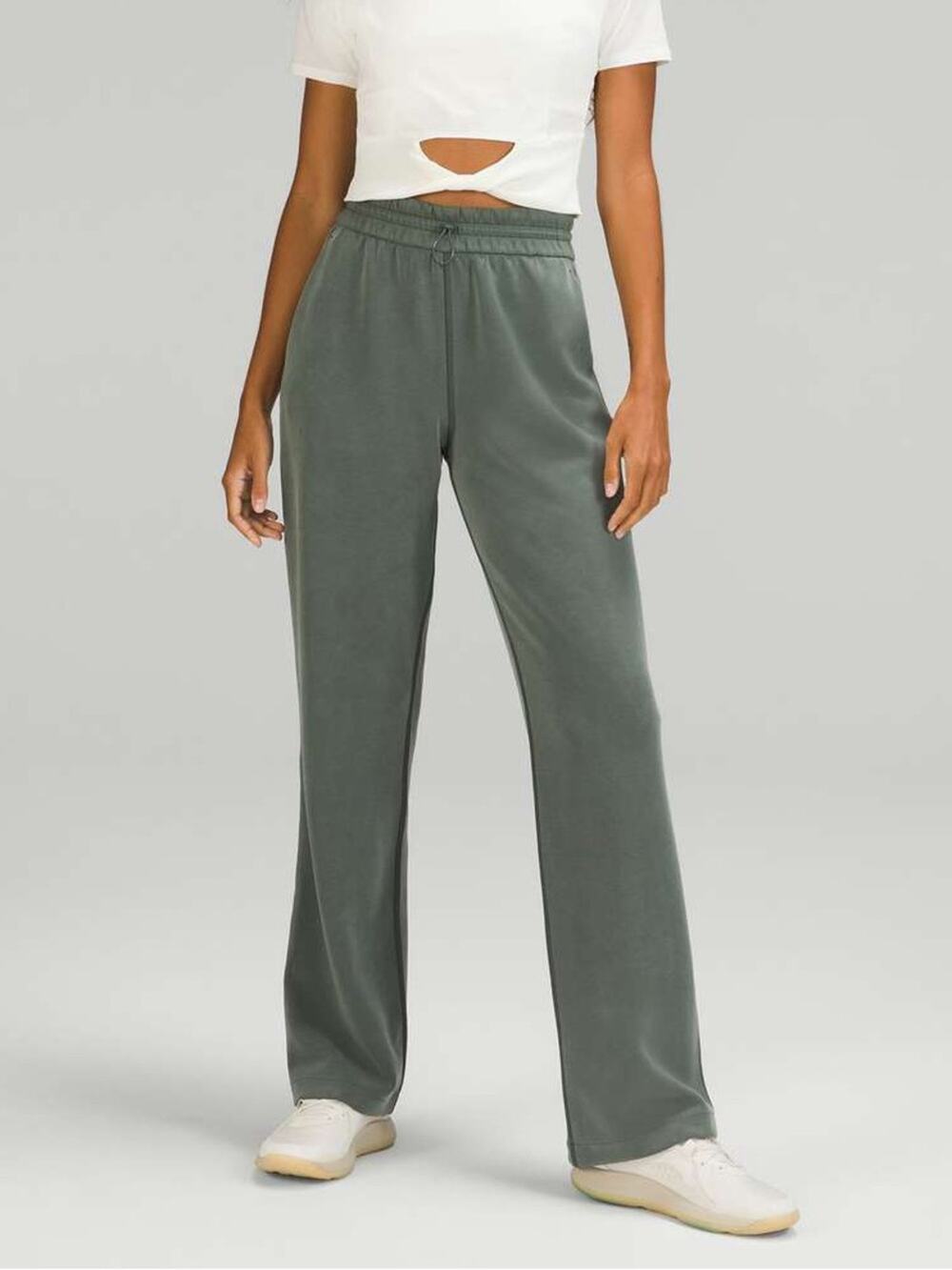 Lululemon Softstreme High-Rise Straight Leg Lounge Pant Smoked Spruce Green 14